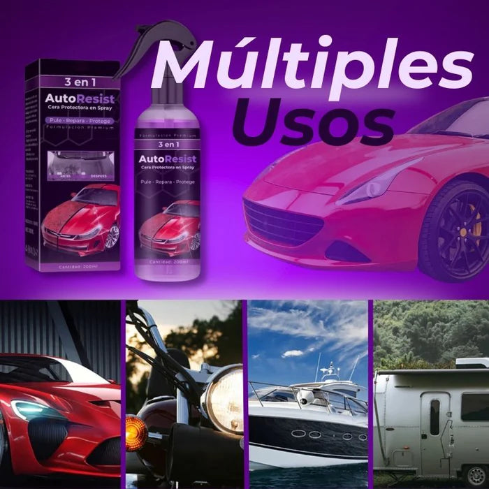AUTORESIST-CERA BLINDAJE SPRAY 3 EN 1 + participación por SOAT GRATIS🎁